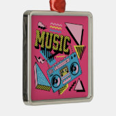 Retro stijl muziek boombox ontwerp metalen ornament (Rechts)