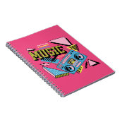 Retro stijl muziek boombox ontwerp notitieboek (Rechterzijde)