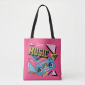 Retro stijl muziek boombox ontwerp tote bag (Voorkant)