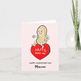 Retro stijl Nuts About You aangepaste Valentijn Feestdagen Kaart