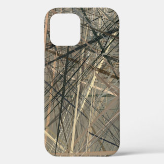 Retro stijl olieverf tekening. illustratie. Textuu iPhone 12 Hoesje