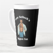 Retro-stijl ontwerp voor grootste fan van Tom Sell Latte Mok (Linkerhoek)