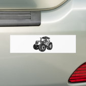 Retro-stijl op een boerderij bumpersticker (Op auto)