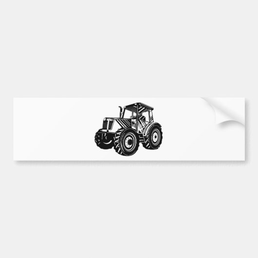 Retro-stijl op een boerderij bumpersticker (Voorkant)