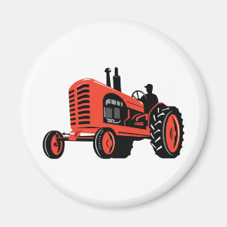 Retro-stijl op een boerderij magneet