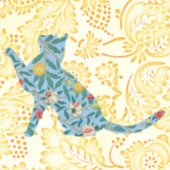 Retro Stijl Plezier Kat Grote Sticker (Voorkant)