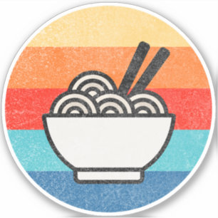 Retro stijl ramen sticker