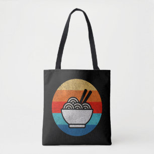 Retro stijl ramen tote bag