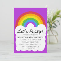 Retro stijl regenboog en wolken feest
