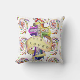 Retro stijl regenboogkleurige -homoseksuele liefde kussen
