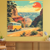 Retro-stijl reizen verpakt Canvas National Park (Insitu (Woonkamer))