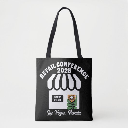 Retro-stijl retailconferentie tote bag (Voorkant)