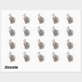 retro stijl root beer grafiek ronde sticker (Vel)