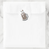 retro stijl root beer grafiek ronde sticker (Tas)