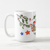 Retro stijl Schattige kerstmonogram S met naam Koffiemok (Links)