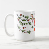 Retro stijl Schattigee kerst monogram Q met naam Koffiemok (Links)