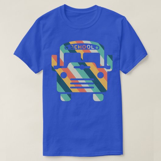  retro-stijl schoolbus t-shirt (Design voorkant)
