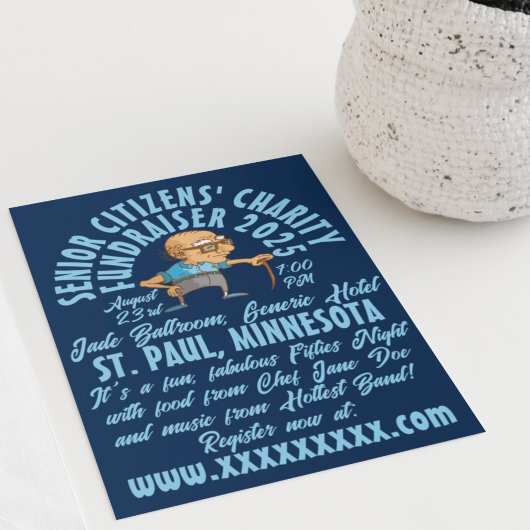 Retro-stijl senioren liefdadigheid kaart