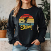Retro stijl skiën trui