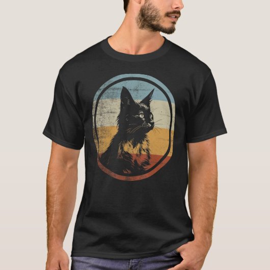 Retro stijl Somalische kat T-shirt (Voorkant)