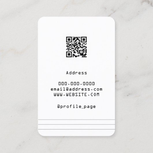 Retro-stijl spelconsole visitekaartje (Achterkant)