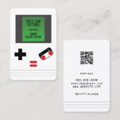 Retro-stijl spelconsole visitekaartje (Voorkant / Achterkant)