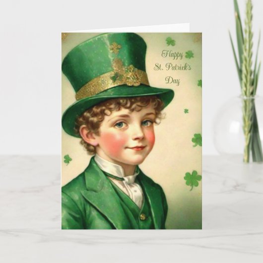 Retro Stijl St. Patrick's Dag Kaart (Voorkant)