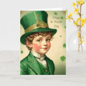 Retro Stijl St. Patrick's Dag Kaart (Gele Bloem)
