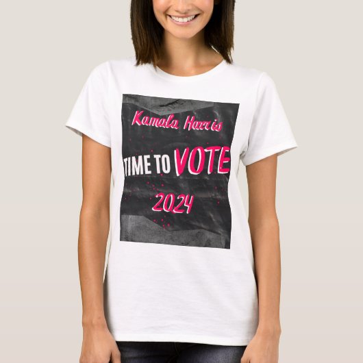 Retro stijl stemming Kamala Harris T-shirt (Voorkant)