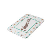Retro-stijl sterrenpatroon badmat (Gekanteld)