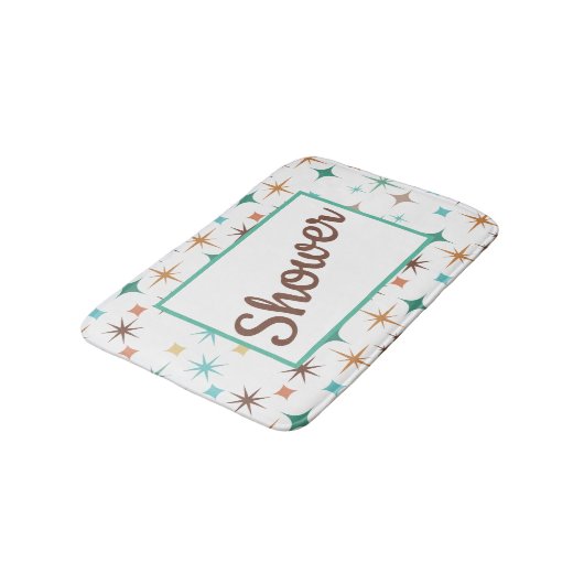 Retro-stijl sterrenpatroon badmat (Gekanteld)