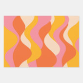 Retro stijl stormachtige golven inpakpapier vel (Voorkant 3)