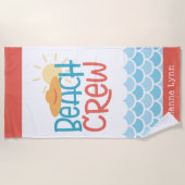 Retro stijl strand crew aanpasbaar strandlaken (Voorkant)