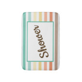 Retro-stijl streeppatroon aanpasbaar badmat (Voorkant Verticaal)
