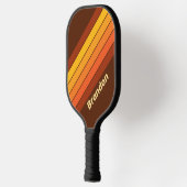 Retro Stijl Strepen met Naam Pickleball Paddle (Links)
