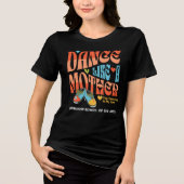 Retro stijl tapdans moeder aanpasbaar Tri-Blend shirt (Voorkant)