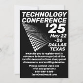 Retro-stijl technische conferentie kaart (Voorkant)