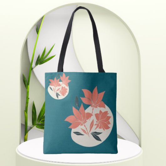 Retro stijl tote borden bag