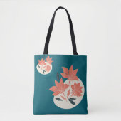 Retro stijl tote borden bag (Voorkant)