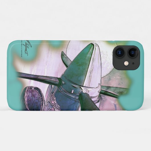  Retro stijl Turbo Vliegtuig Case-Mate iPhone Case (Achterkant (horizontaal))