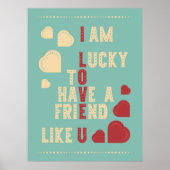 Retro-stijl typografie met hartvormen. poster (Voorkant)