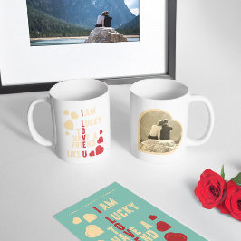 Retro-stijl Valentijnsdag Gift. Koffiemok