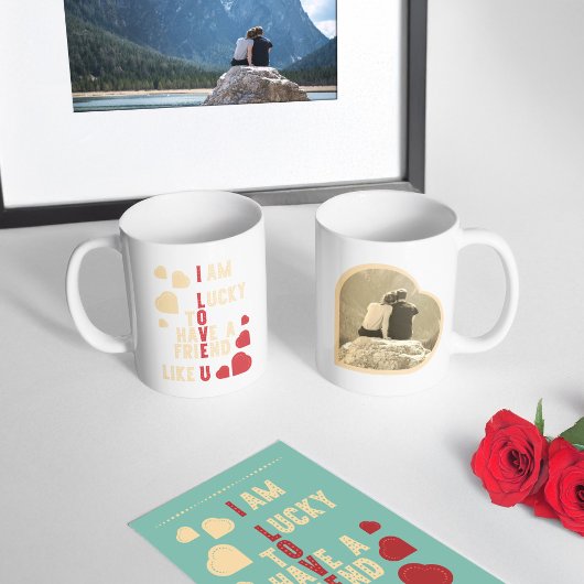 Retro-stijl Valentijnsdag Gift. Koffiemok