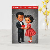 Retro Stijl Valentijnsdag Wenskaart Kaart (Gele Bloem)