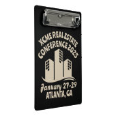 Retro-stijl vastgoedconferentie mini klembord (Schuin)