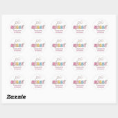 Retro Stijl Verpleegster Ronde Sticker (Vel)
