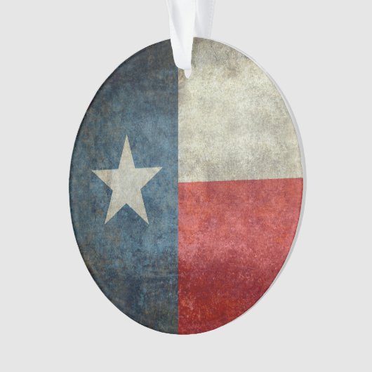 retro-stijl versiering van de Texas State flag Ornament (voorkant)