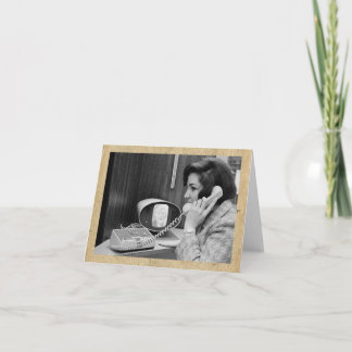 Retro-stijl "Video Telefoongesprek" Opmerking Kaar Notitiekaartje