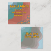 retro stijl vierkant Visitekaartje (Voorkant / Achterkant)