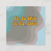 retro stijl vierkant Visitekaartje (Achterkant)